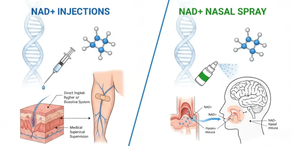 nad+ injections vs spray